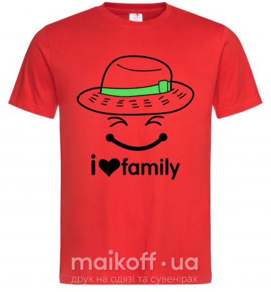 Мужская футболка I Love my family_Kid Красный фото