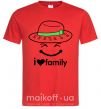 Мужская футболка I Love my family_Kid Красный фото