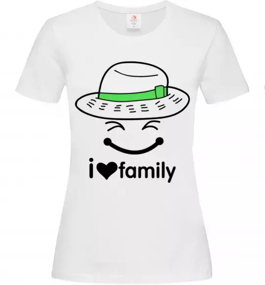 Женская футболка I Love my family_Kid Белый фото