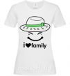 Жіноча футболка I Love my family_Kid Білий фото