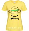 Женская футболка I Love my family_Kid Лимонный фото