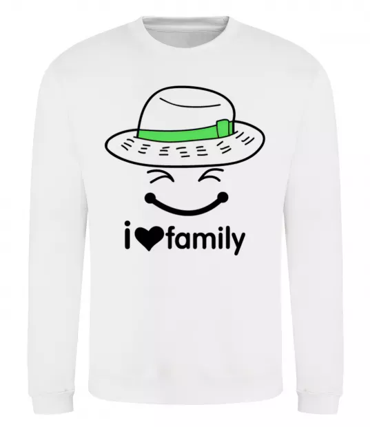 Свитшот I Love my family_Kid Белый фото
