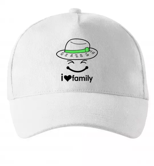 Кепка I Love my family_Kid Білий фото