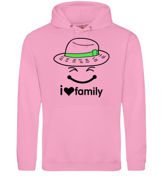 Чоловіча толстовка (худі) I Love my family_Kid Рожевий фото
