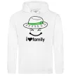 Чоловіча толстовка (худі) I Love my family_Kid Білий фото