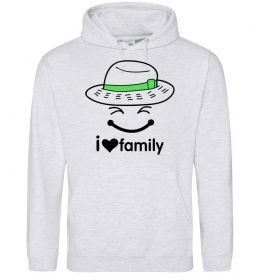 Мужская толстовка (худи) I Love my family_Kid