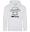 Чоловіча толстовка (худі) I Love my family_Kid Сірий меланж фото