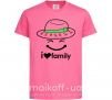Детская футболка I Love my family_Kid Ярко-розовый фото