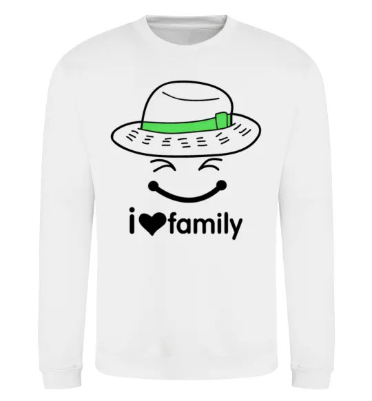 Світшот I Love my family_Kid Білий фото