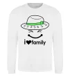 Світшот I Love my family_Kid Білий фото