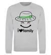 Світшот I Love my family_Kid Сірий меланж фото