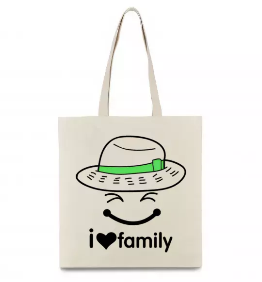 Еко-сумка I Love my family_Kid Бежевий фото