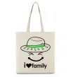 Еко-сумка I Love my family_Kid Бежевий фото