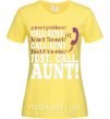 Женская футболка Just call aunt Лимонный фото