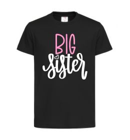 Дитяча футболка Big sister фіолетовий напис