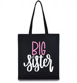 Эко-сумка Big sister напис з сердечком Бежевый фото