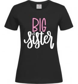 Жіноча футболка Big sister фіолетовий напис