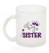 Чашка скляна Big sister фиолетовая надпись Фроузен фото