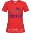 Жіноча футболка Big sister фиолетовая надпись Червоний фото