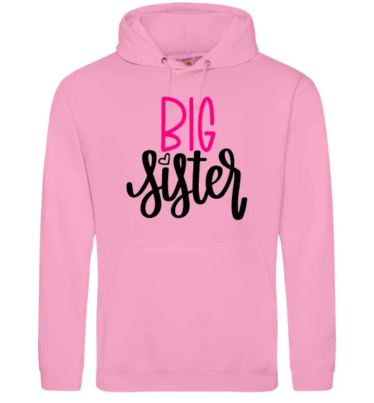 Жіноча толстовка (худі) Big sister фіолетовий напис Рожевий фото