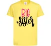 Детская футболка Big sister фіолетовий напис Лимонный Детская футболка Big sister фіолетовий напис Лимонный фото