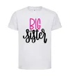 Дитяча футболка Big sister фіолетовий напис Білий фото