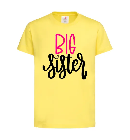 Дитяча футболка Big sister фіолетовий напис Лимонний фото