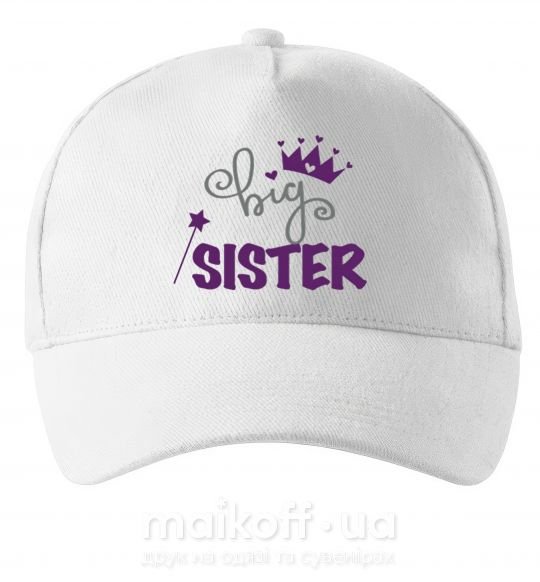 Кепка Big sister фиолетовая надпись Белый фото