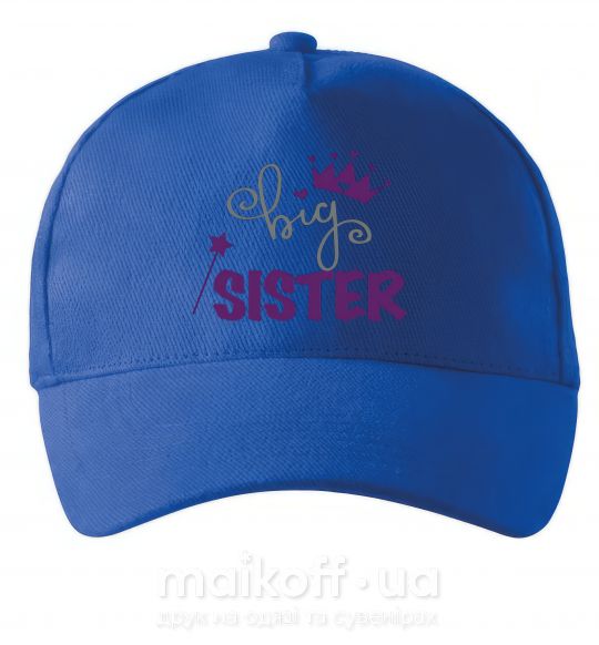 Кепка Big sister фиолетовая надпись Ярко-синий фото