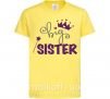 Дитяча футболка Big sister фиолетовая надпись Лимонний фото