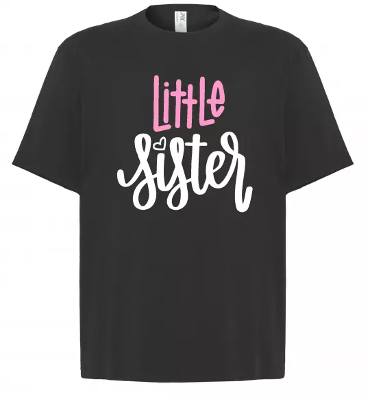 Футболка Оверсайз Little sister Чорний фото