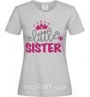 Женская футболка Little sister Серый фото