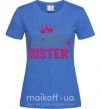 Женская футболка Little sister Ярко-синий фото