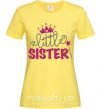 Женская футболка Little sister Лимонный фото