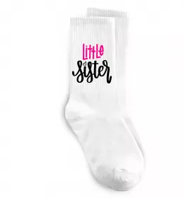 Шкарпетки BIG sister рожевий напис Білий фото