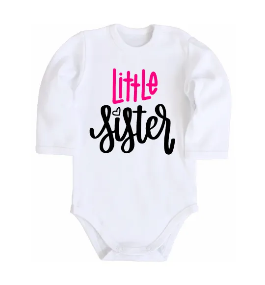 Дитячий бодік Little sister Білий фото