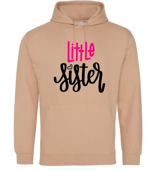 Женская толстовка (худи) Little sister Песочный фото