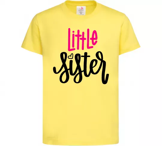 Детская футболка Little sister Лимонный фото