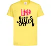 Детская футболка Little sister Лимонный фото