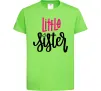 Детская футболка Little sister Лаймовый фото