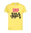 Детская футболка Little sister Лимонный фото