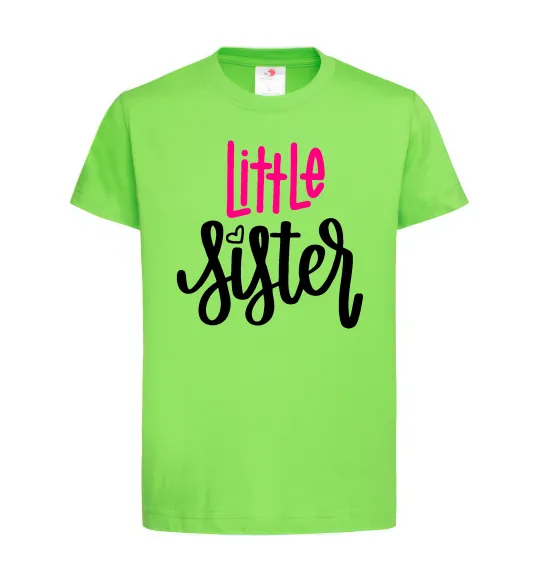 Детская футболка Little sister Лаймовый фото