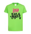 Детская футболка Little sister Лаймовый фото