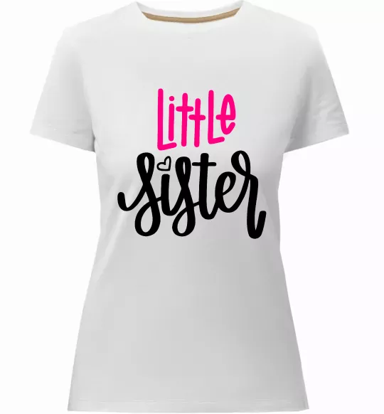 Женская премиум футболка Little sister Белый фото