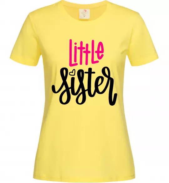 Женская футболка Little sister Лимонный фото