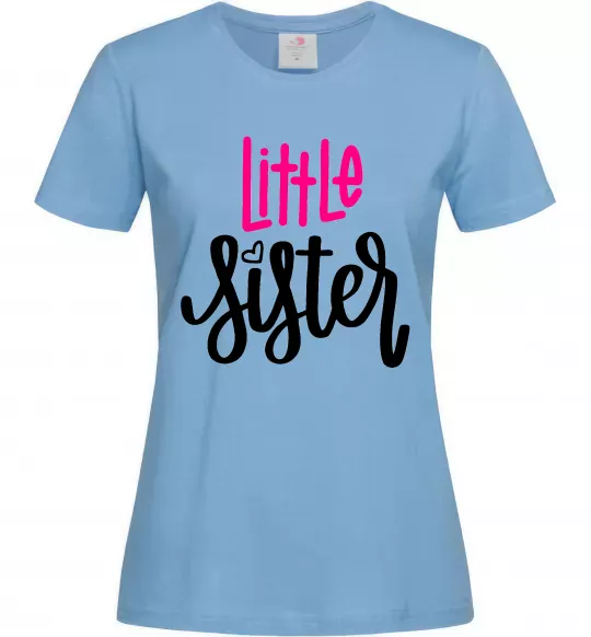 Женская футболка Little sister Голубой фото