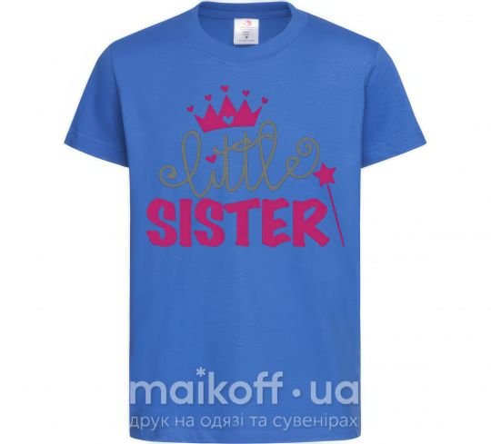 Дитяча футболка Little sister Яскраво-синій фото