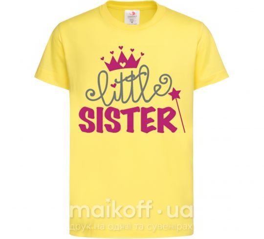 Детская футболка Little sister Лимонный фото