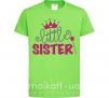 Детская футболка Little sister Лаймовый фото