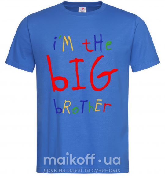 Чоловіча футболка I am the big brother Яскраво-синій фото